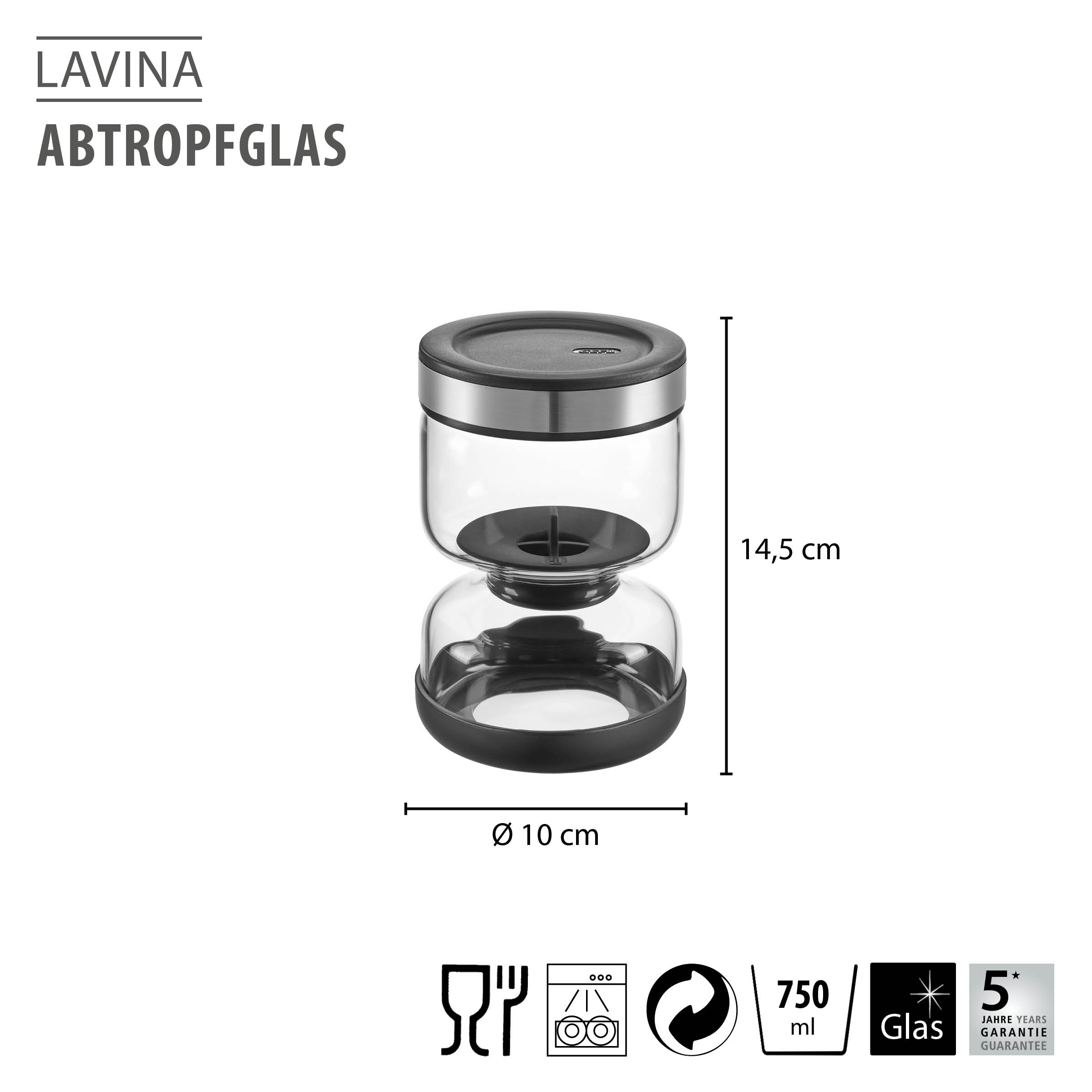 Abtropfglas LAVINA, 750 ml