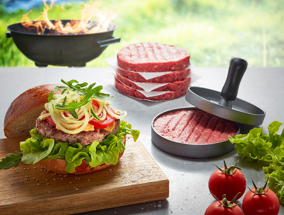 Set: Hamburgerpresse BBQ + Wender BBQ XXL