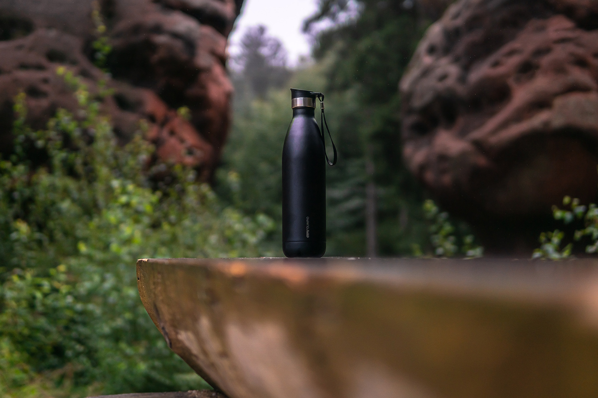 Insulated drinks bottle OLIMPIO, 500 ml black