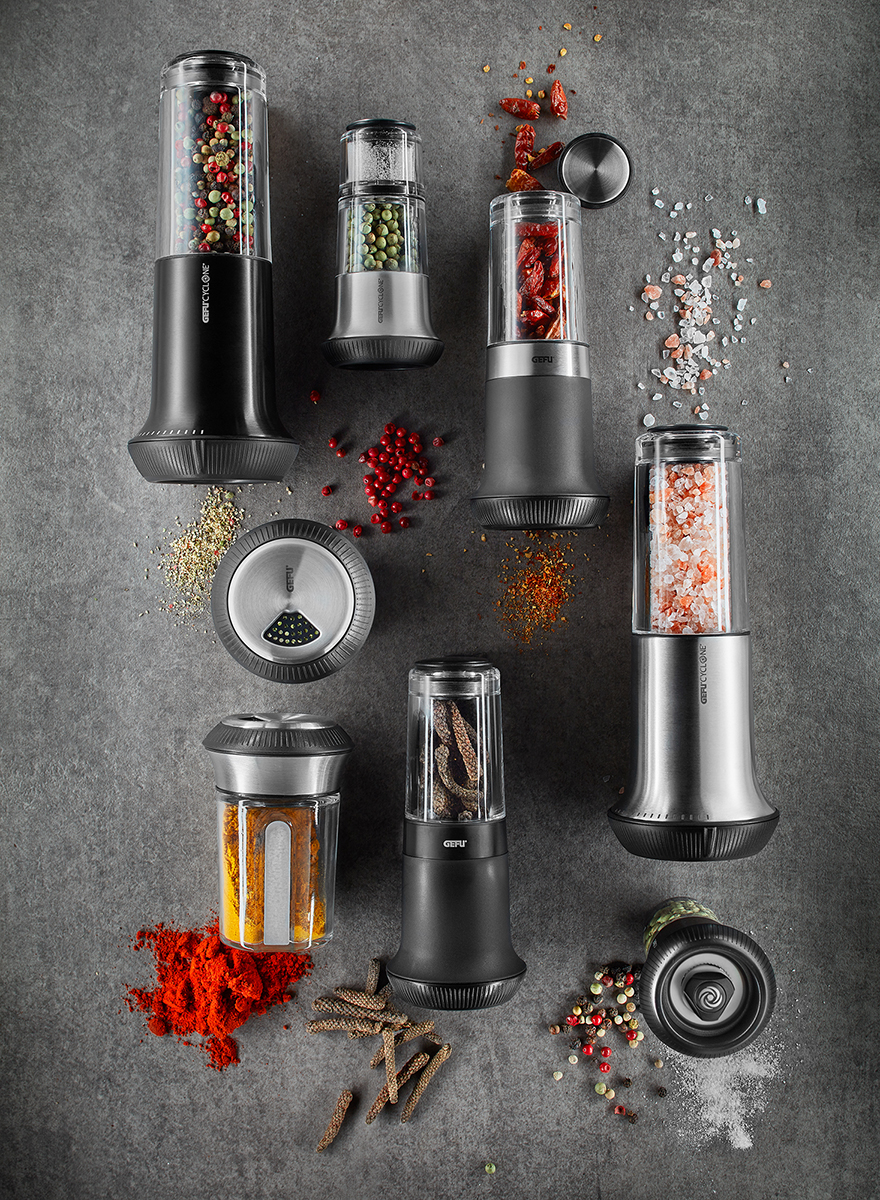 Pepper mill with salt shaker X-PLOSION®, black