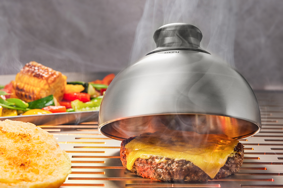 Set: Burger und Schmelzglocke BBQ + Wender BBQ XXL