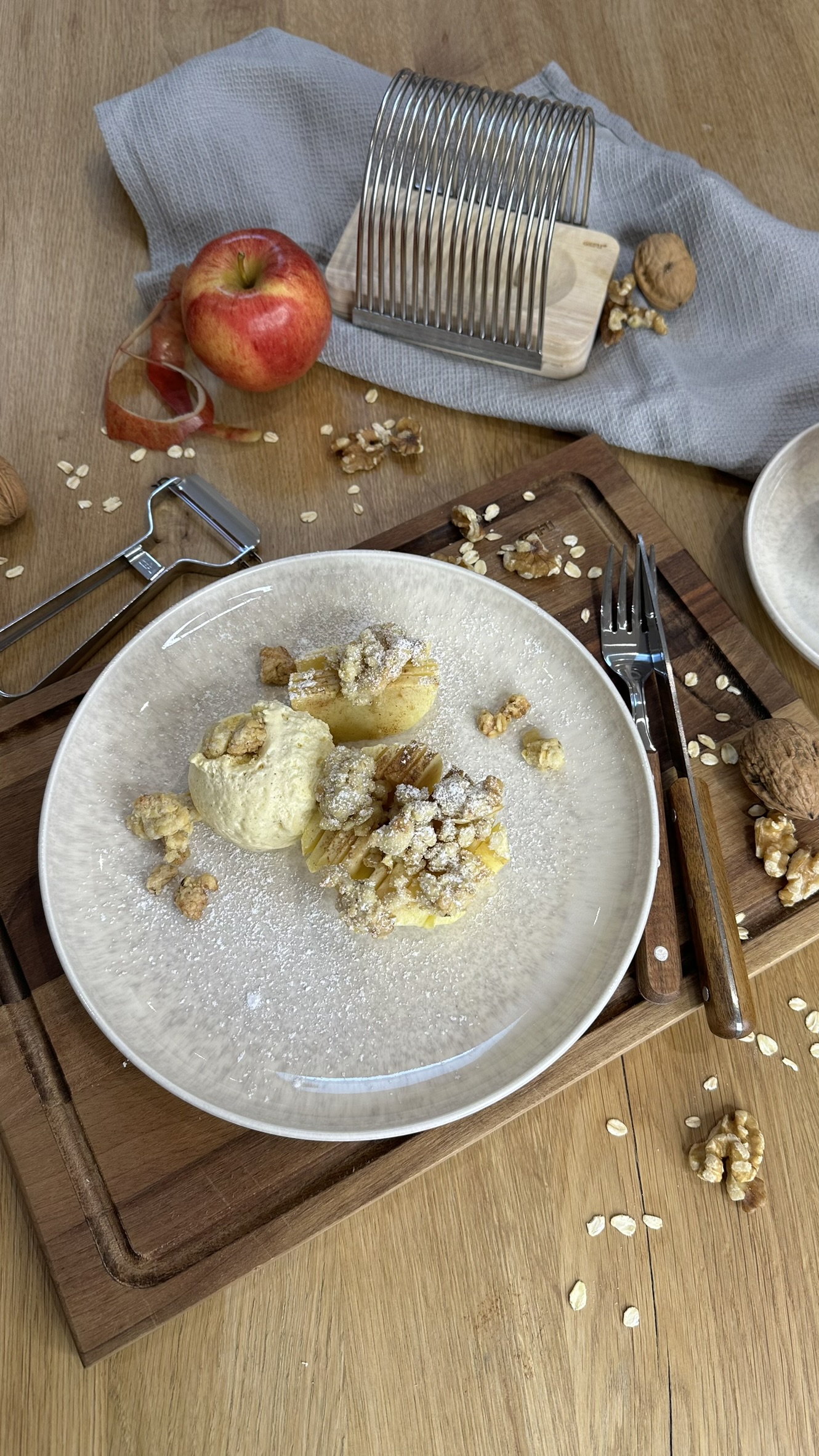 Bratapfel mit Knusperstreuseln