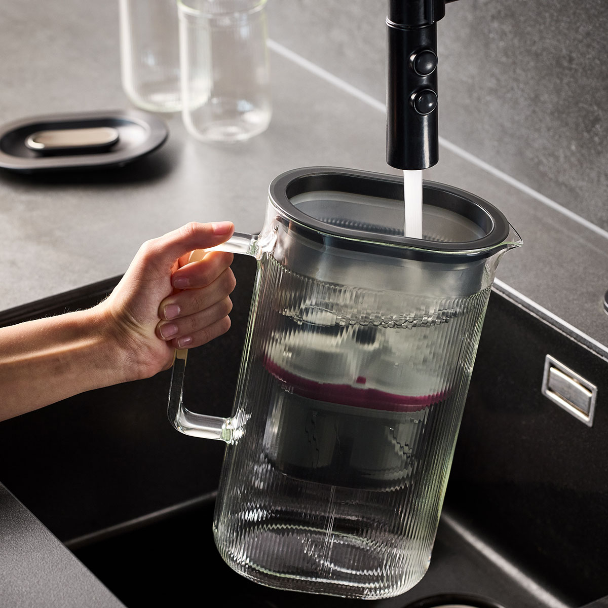 Tischwasserfilter inkl. Filterkartusche PURALIS