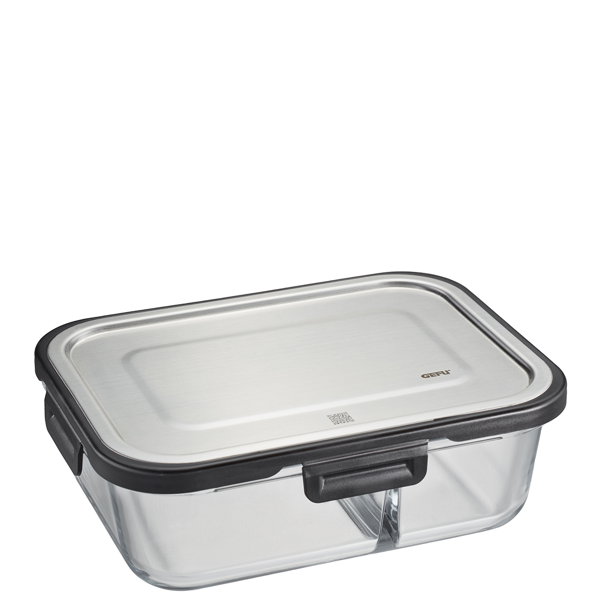 Food storage container MILO, rectangular, separated, large (Freshness control and stock checks via app)