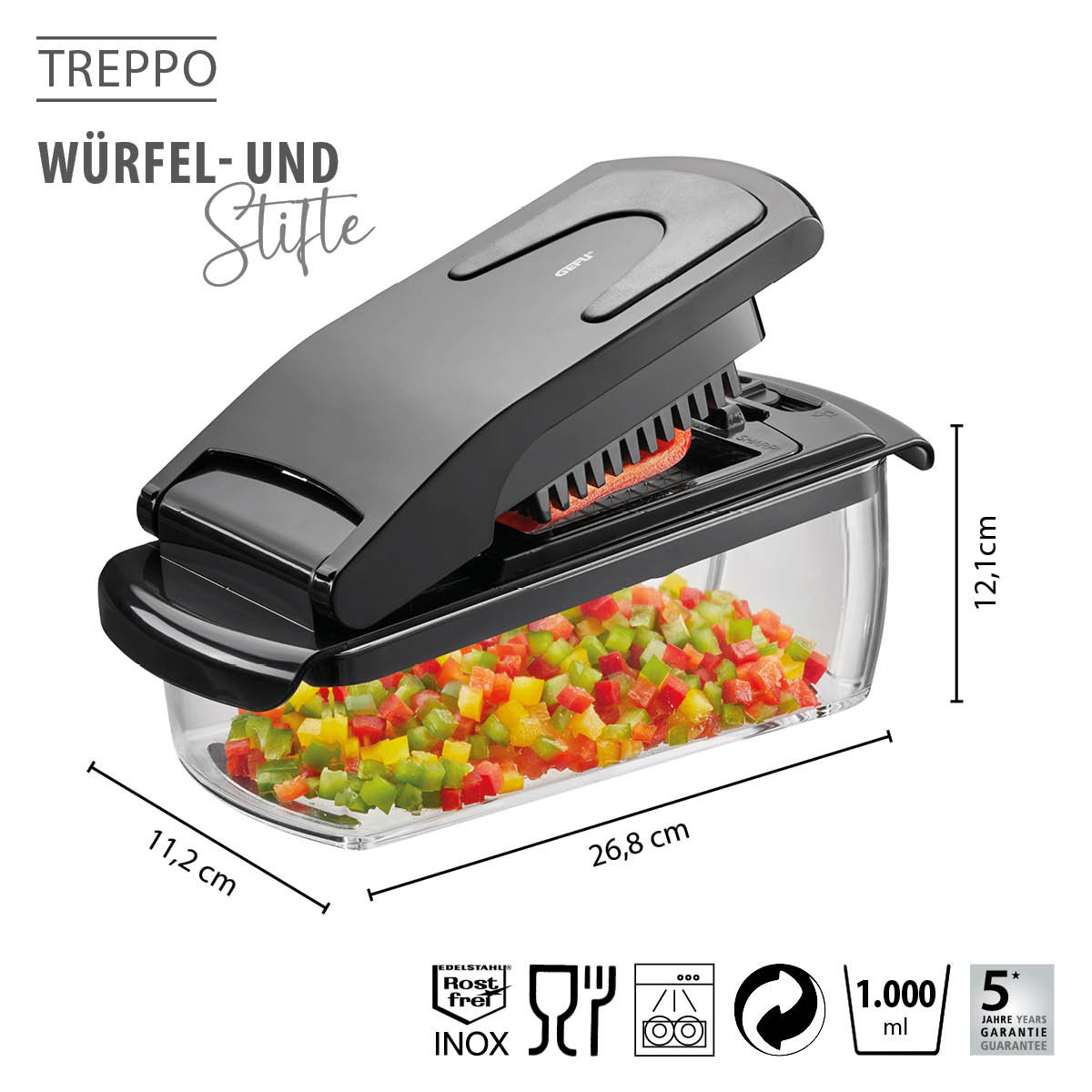 Würfel- und Stifteschneider TREPPO – Präzises Schneiden