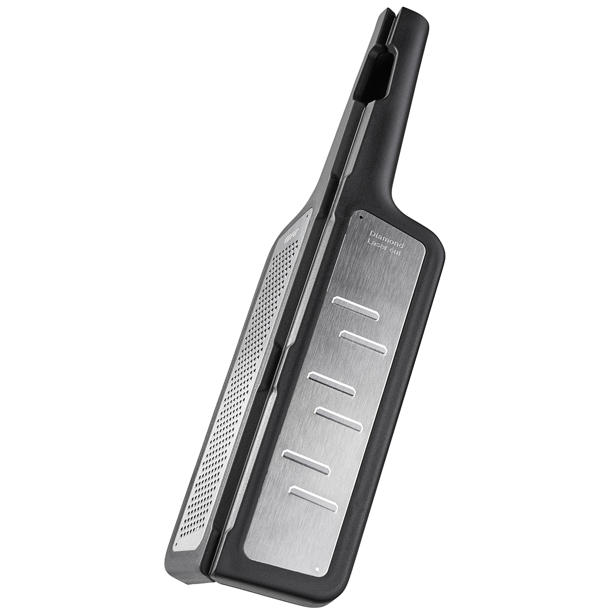 Multifunktionale Küchenreibe mit ergonomischem Griff Moderne Küchenreibe mit verschiedenen Reibeflächen und ergonomischem Griff