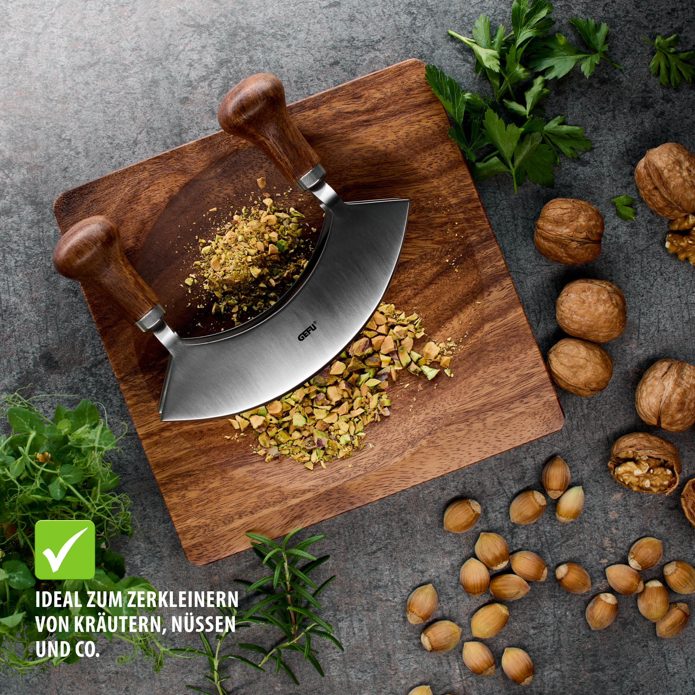 Wiegemesser mit Schneidebrett YUMA