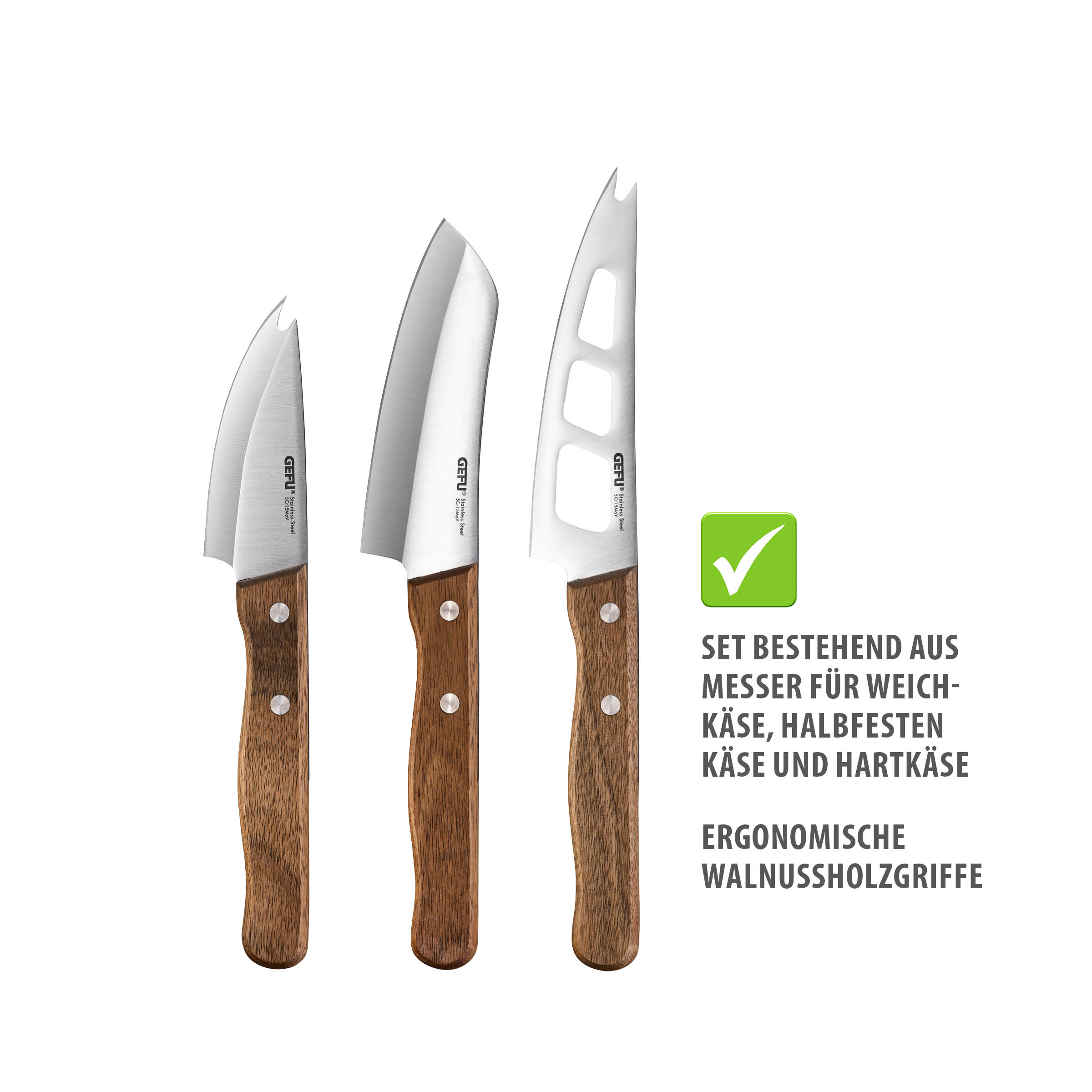Cheese knife set CAVINA, 3 pieces