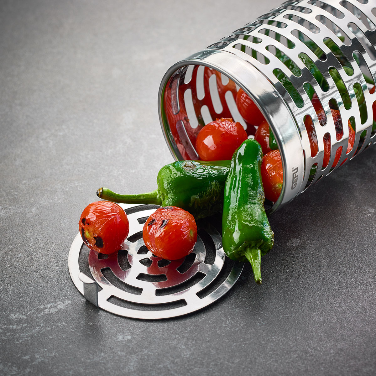 Rolling grill basket deluxe BBQ, 30,5 cm