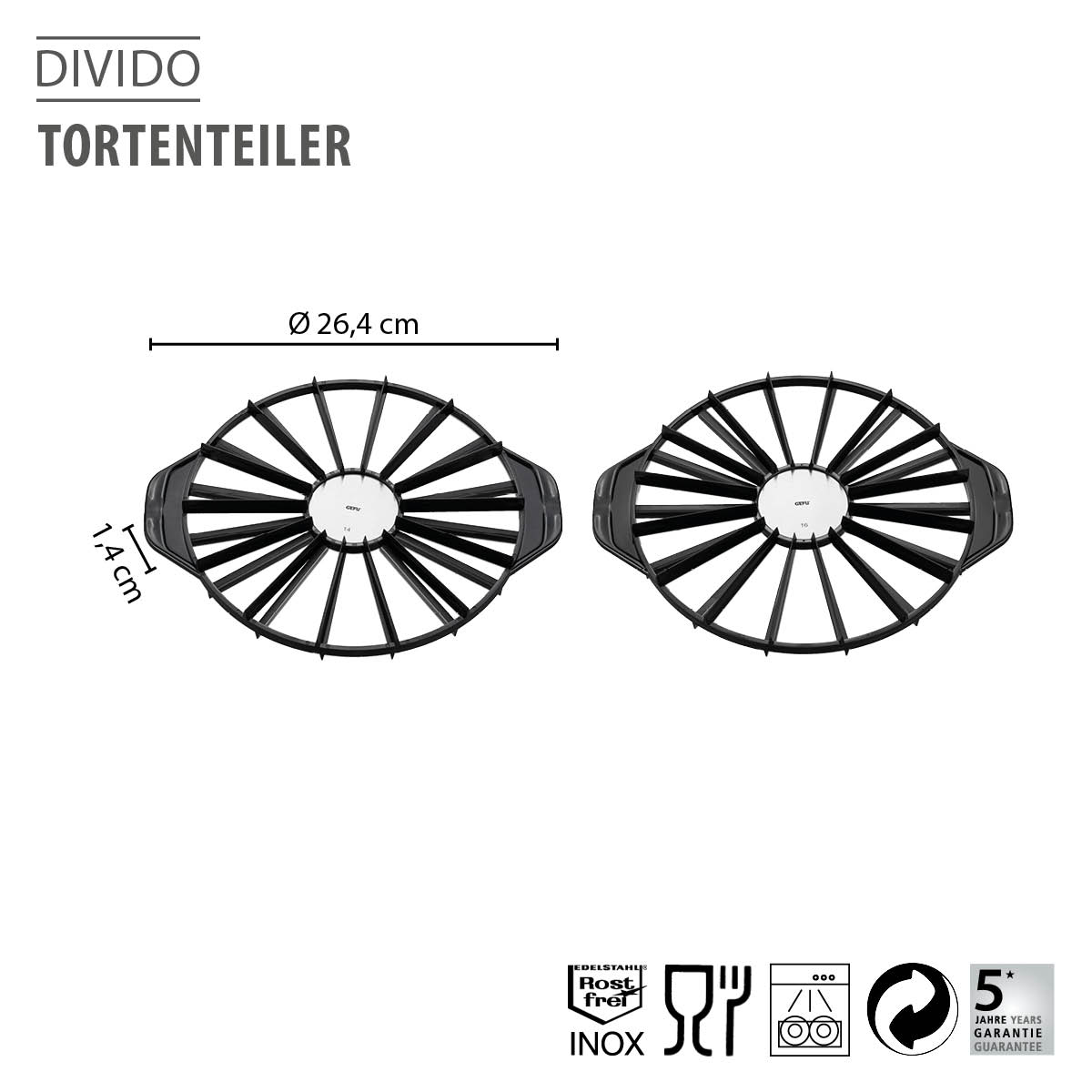 Cake divider DIVIDO, 14/16 pieces
