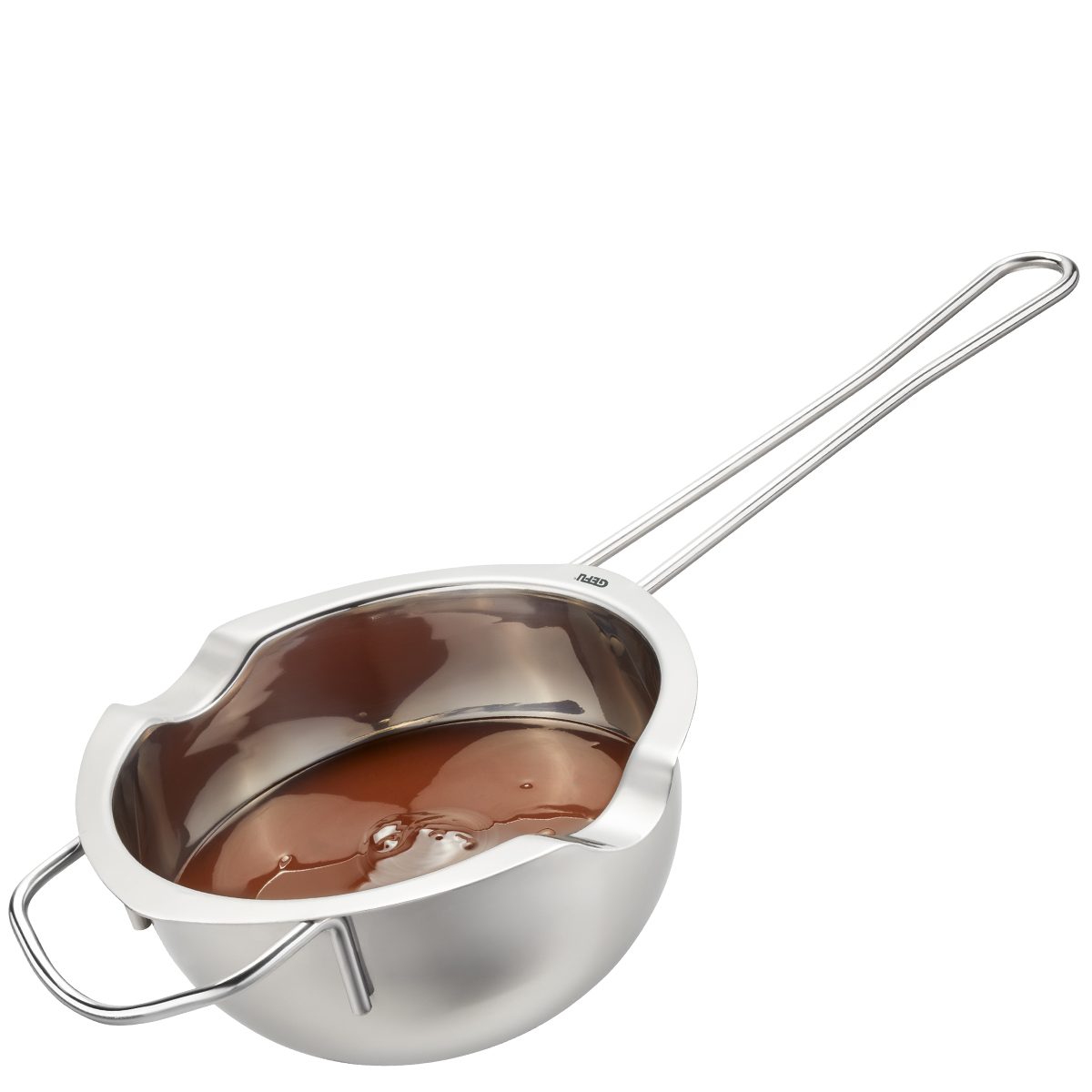 Stainless Steel Melting Pot for Easy Chocolate Preparation Edelstahl Schmelztiegel mit Griff, ideal zum Schmelzen von Schokolade auf dem Herd