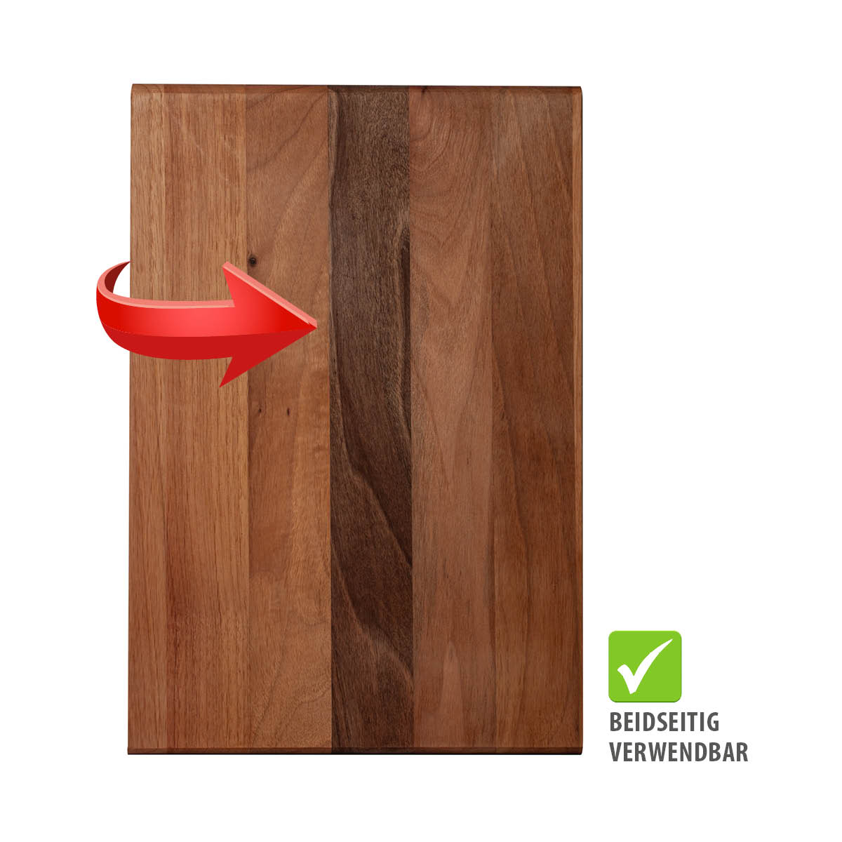 Chopping board ENNO, large with juice groove, walnut wood
