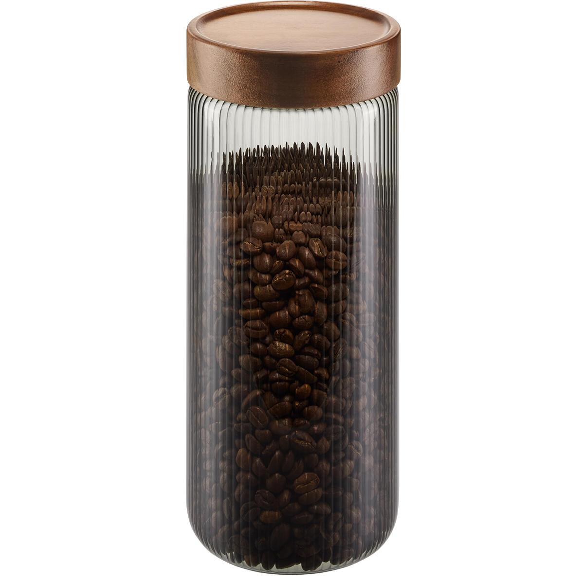 Geriffelte GEFU Vorratsdose BOKARO 1.500 ml aus Glas