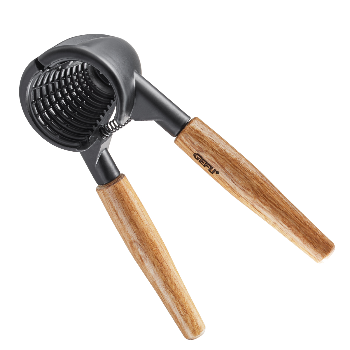 Nussknacker mit Holzgriff von GEFU Moderner Nussknacker mit robustem Holzgriff und Metallmechanismus von GEFU