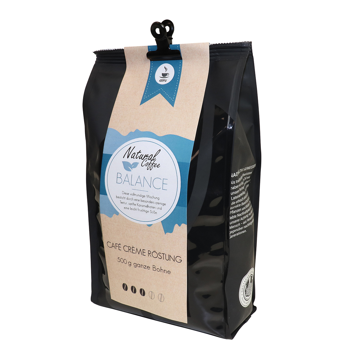 Café Crème Röstung BALANCE, ganze Bohnen Natural Coffee