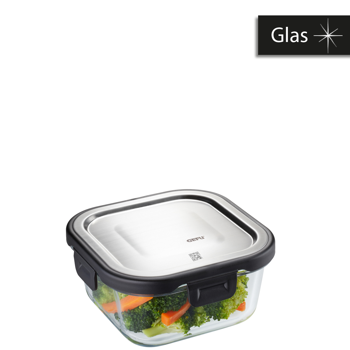 Food storage container MILO, square, 500 ml (Freshness control and stock checks via app)