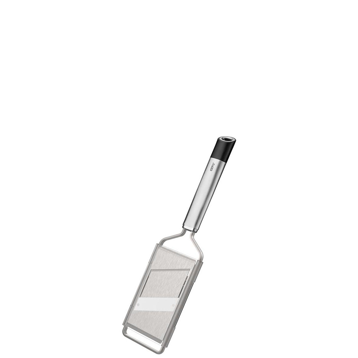 Edelstahl-Gemüsehobel mit ergonomischem Griff Edelstahl-Gemüsehobel mit ergonomischem Griff für präzises Schneiden von Obst und Gemüse. Ideal für die moderne Küche.
