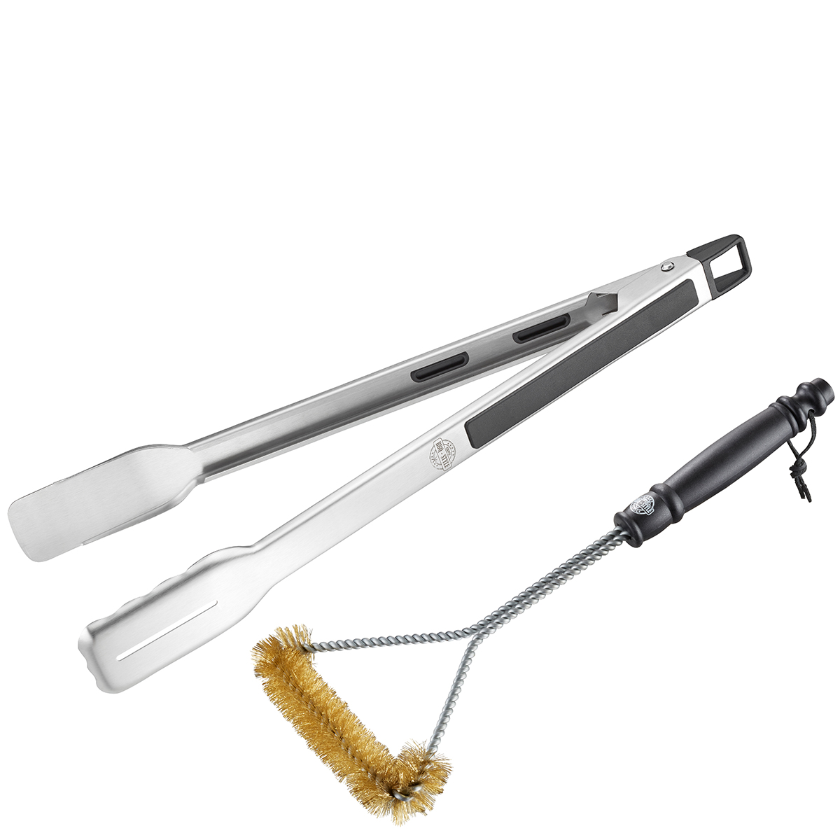 Set: Barbecue tongs BBQ + Triangular brush BBQ