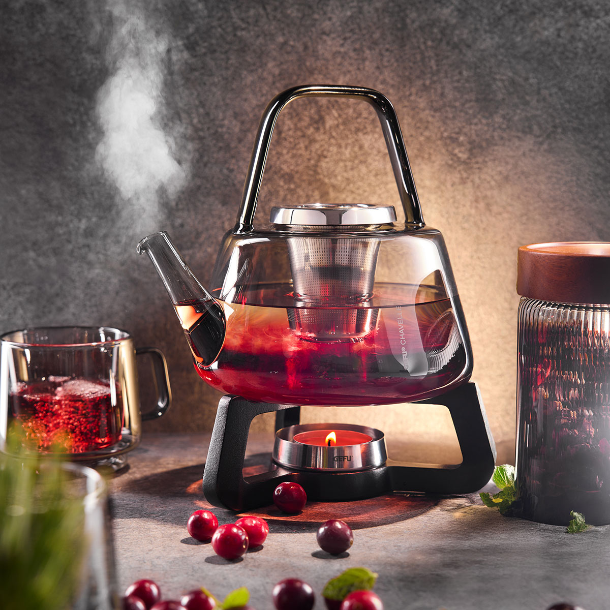 Teapot, 1.200 ml incl. teapot warmer CHAVELLE