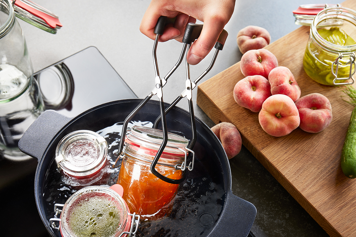 Glasheber LIFT UP: Sicheres Einkochen, rutschfest