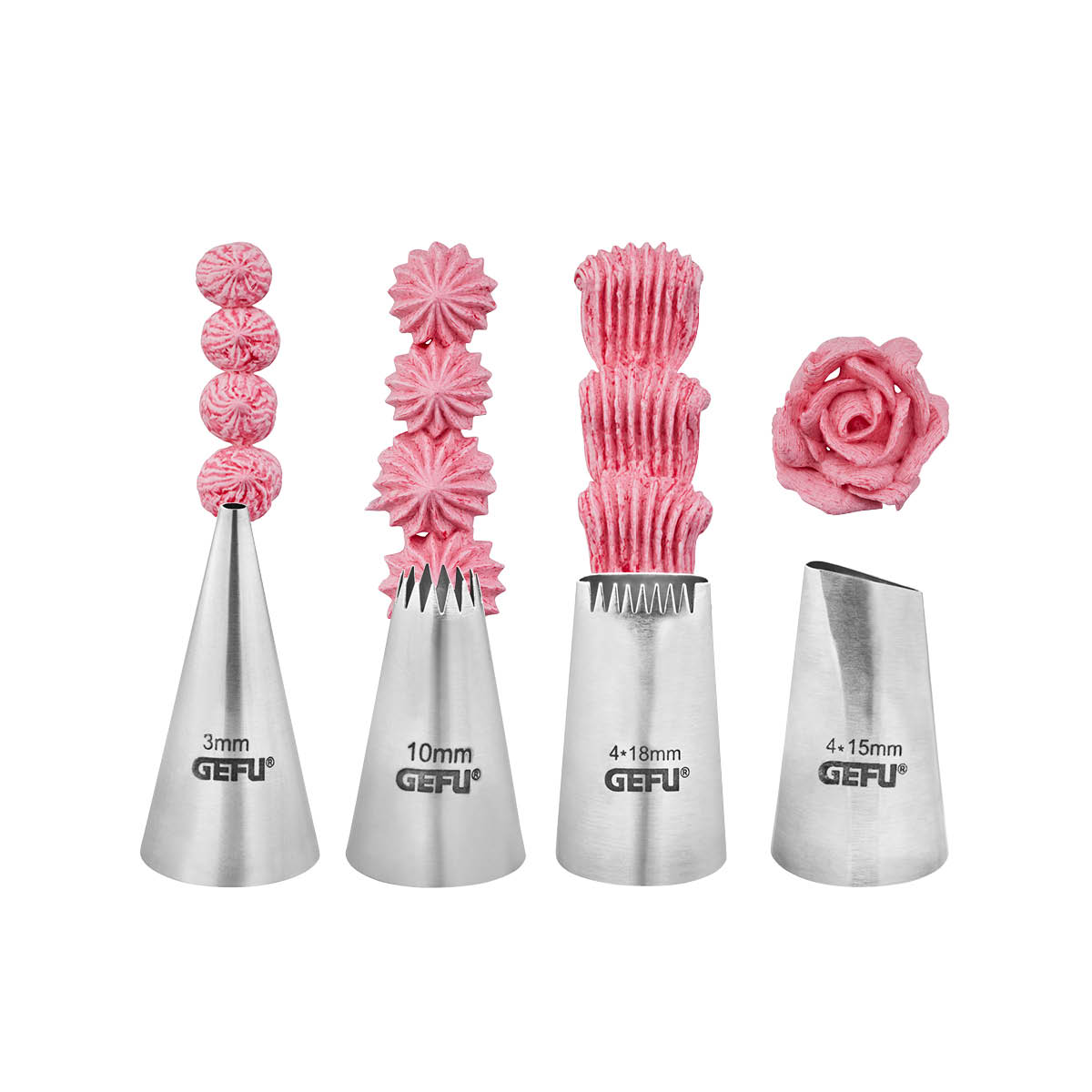 Spritztüllen-Set DECORE, 4-teilig