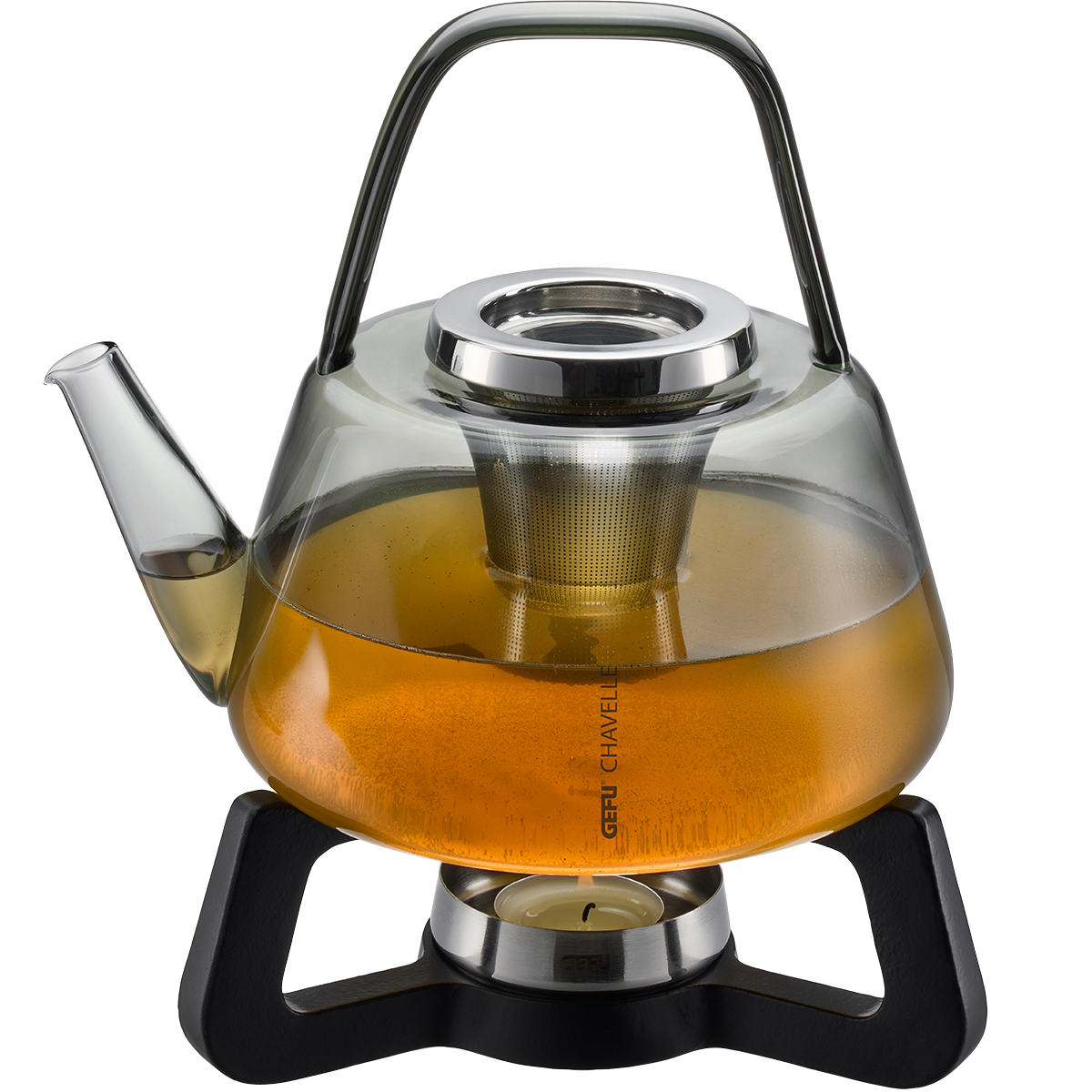 GEFU Teekanne CHAVELLE 1.200 ml mit Stövchen und Filter