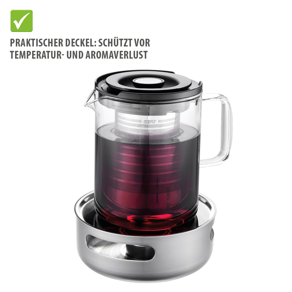 Teapot, 1.500 ml incl. teapot warmer T-PREP Teapot, 1.500 ml incl. teapot warmer T-PREP