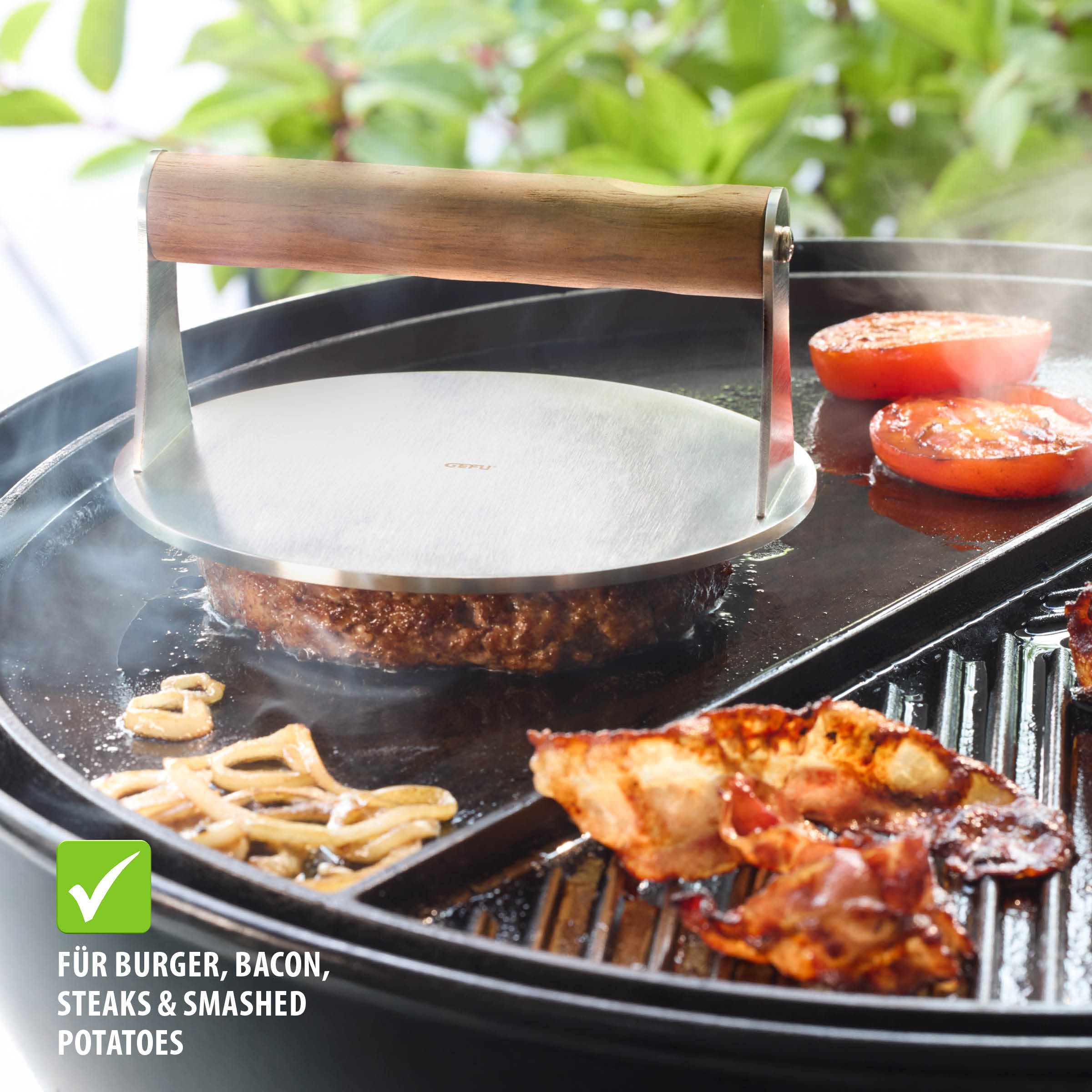 Smash burger press BBQ