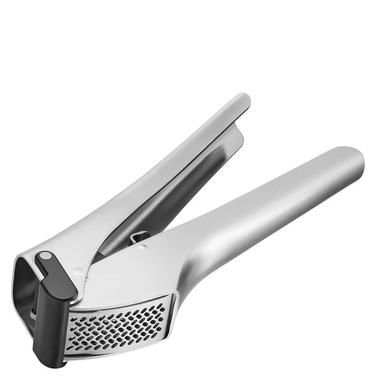 Hochwertige Edelstahl-Knoblauchpresse für müheloses Zerkleinern Robuste Knoblauchpresse aus Edelstahl mit ergonomischem Design