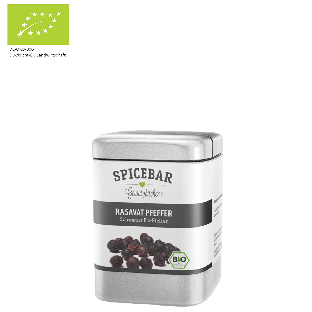 Set: Salz- oder Pfeffermühle X-PLOSION®, M + SPICEBAR Rasavat Pfeffer, ganz, bio Inhalt 80 g