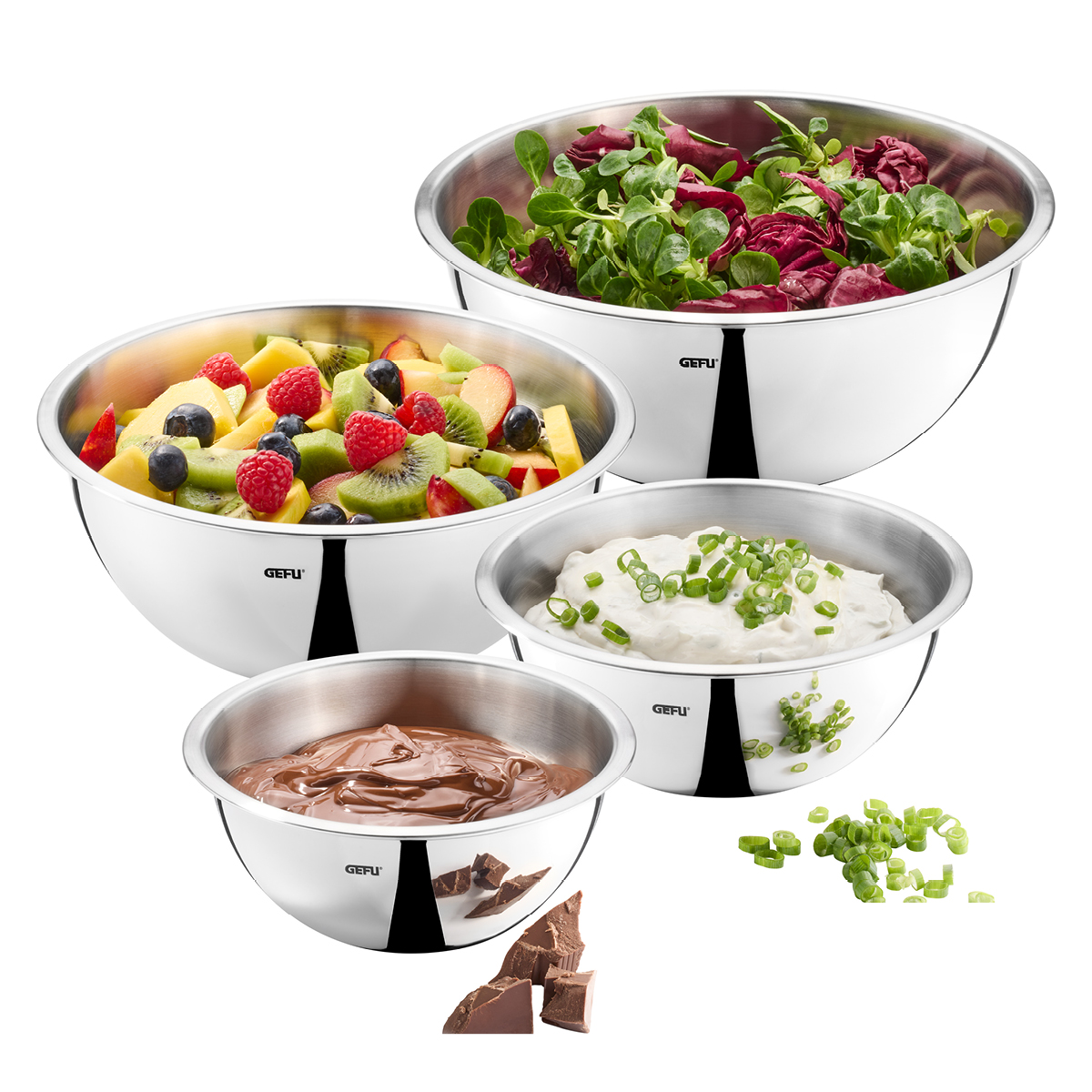 Edelstahlschüssel-Set CAVARO, 4-teilig
