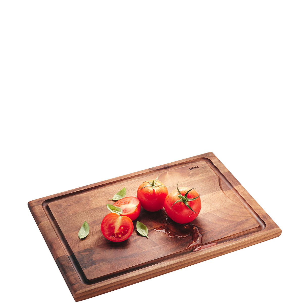 Chopping board ENNO, medium with juice groove, walnut wood