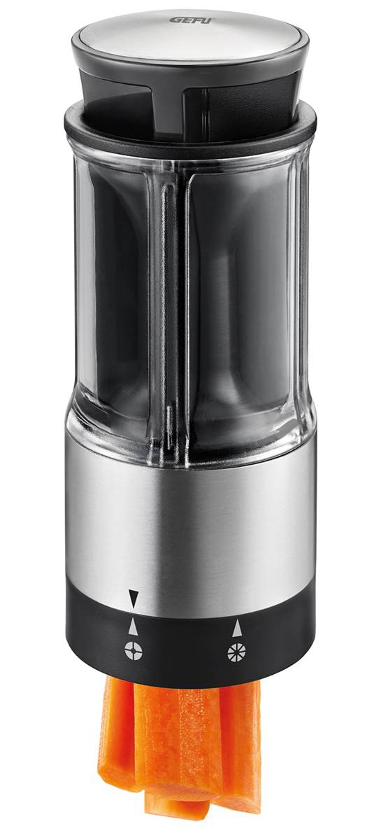 Gemüseschneider aus Edelstahl für gleichmäßige Stifte Gemüseschneider aus Edelstahl mit Karottenstiften