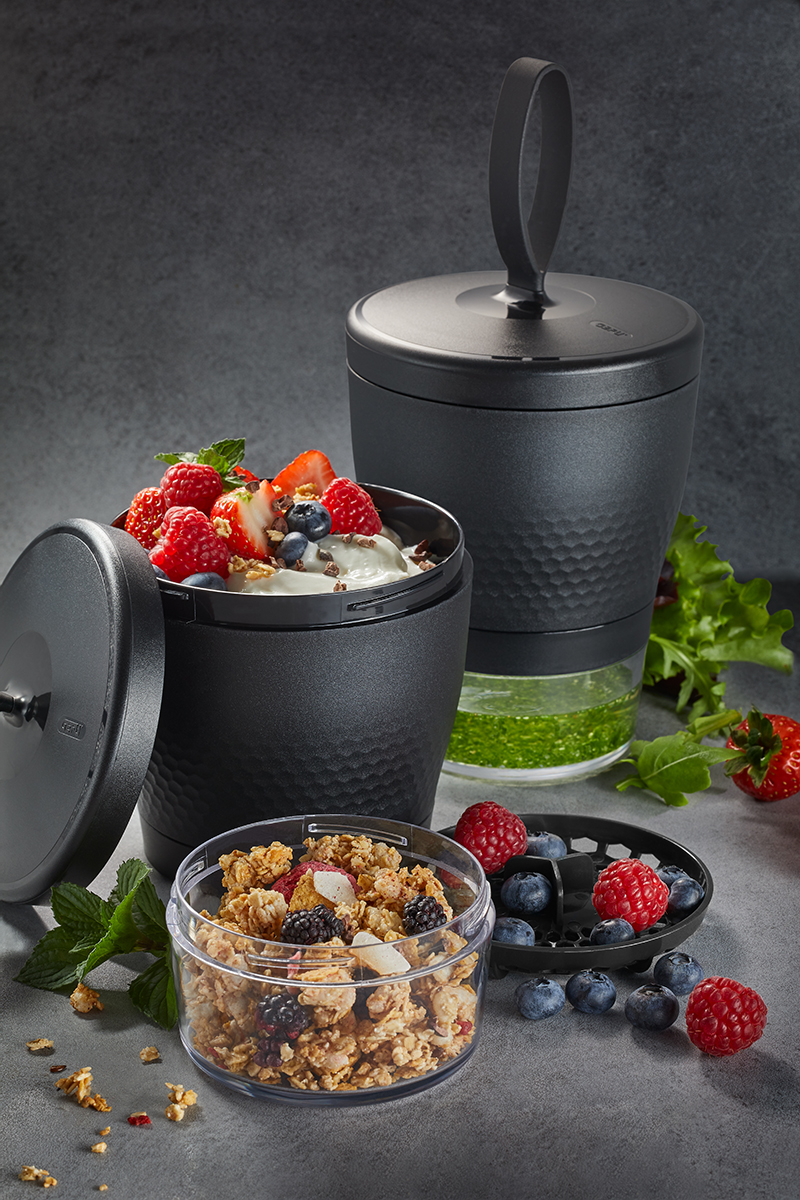 Snack Box FOODIE, 570 ml und 185 ml, schwarz