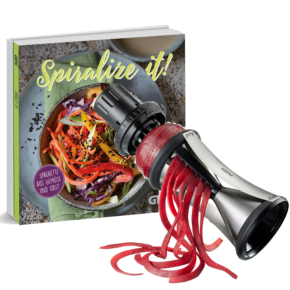 Set: Spiralschneider SPIRELLI® XL + Kochbuch SPIRALIZE IT!