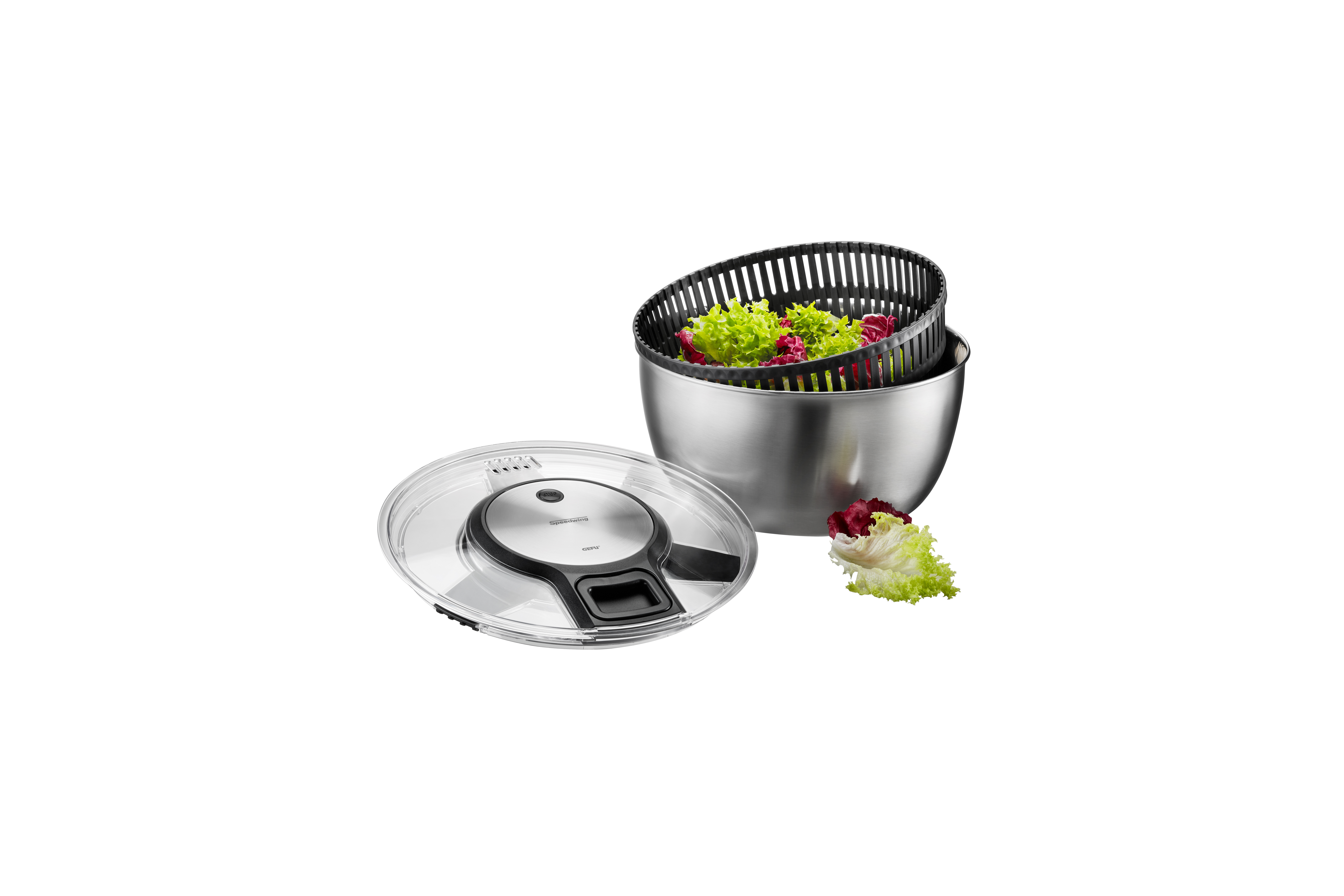 Salad spinner SPEEDWING®, stainless steel