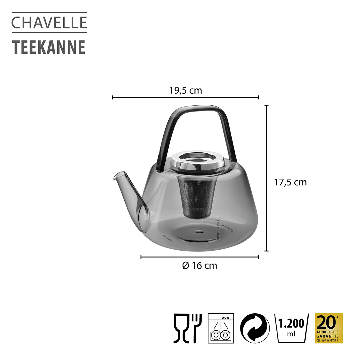 Teekanne CHAVELLE, 1.200 ml
