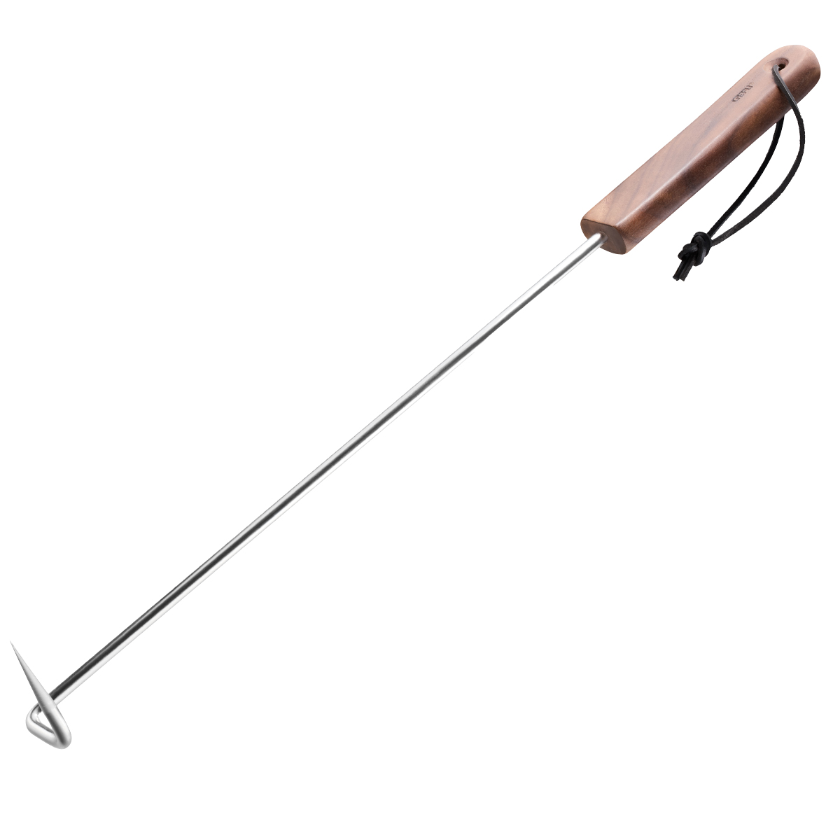 GEFU Wendehaken SPARO aus Edelstahl mit Walnussholzgriff