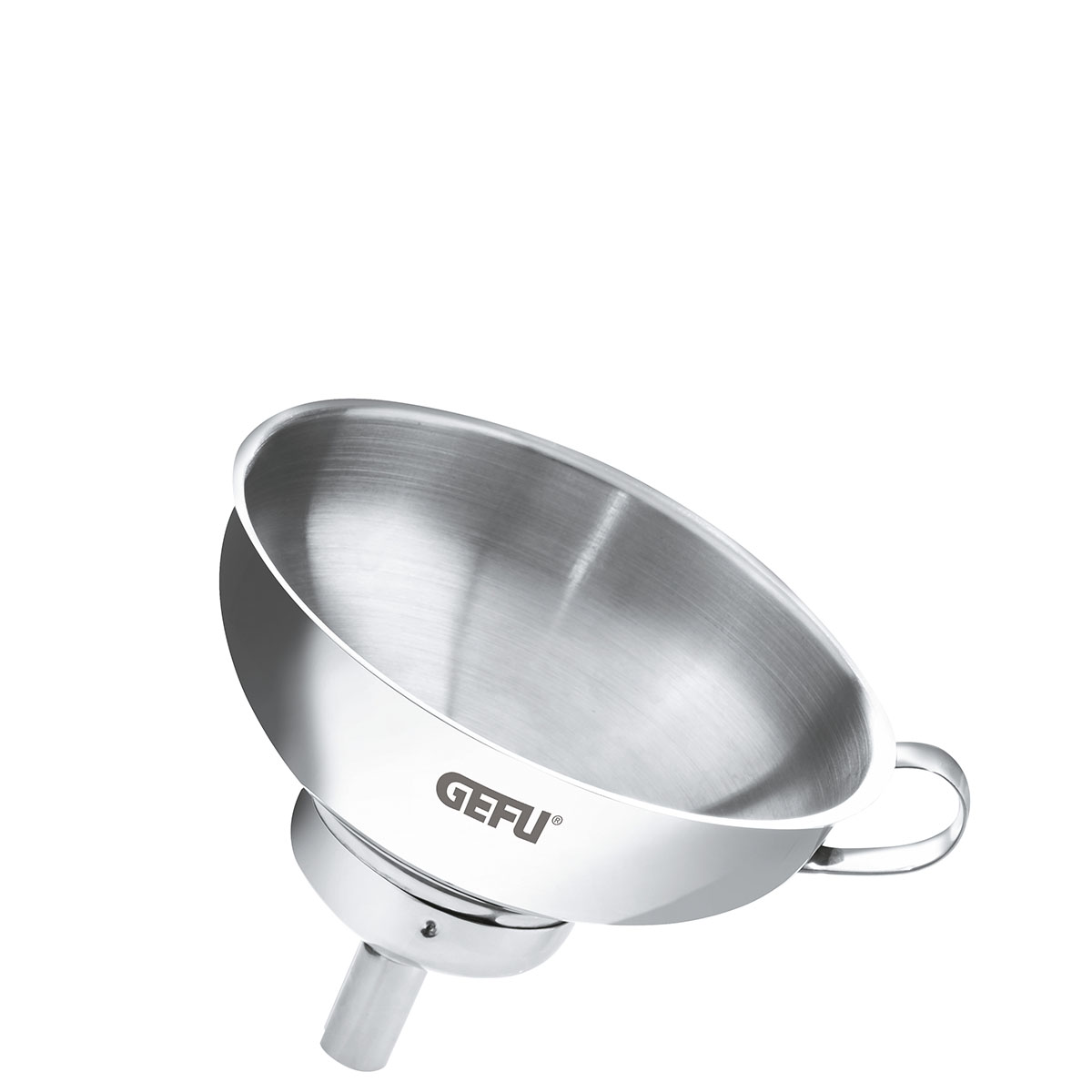 GEFU Edelstahltrichter mit abnehmbarem Sieb Hochwertiger Edelstahltrichter der Marke GEFU mit abnehmbarem Sieb, ideal zum Abfüllen von Flüssigkeiten.