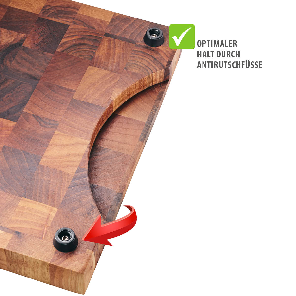 Hackblock ENNO, Walnussholz