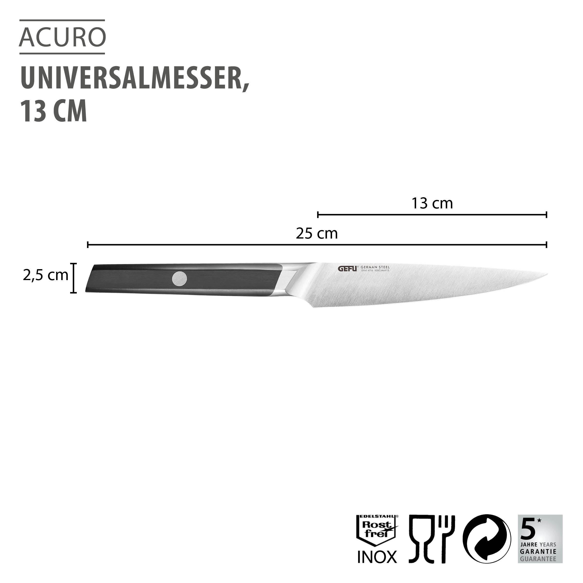 Universalmesser ACURO, 13 cm