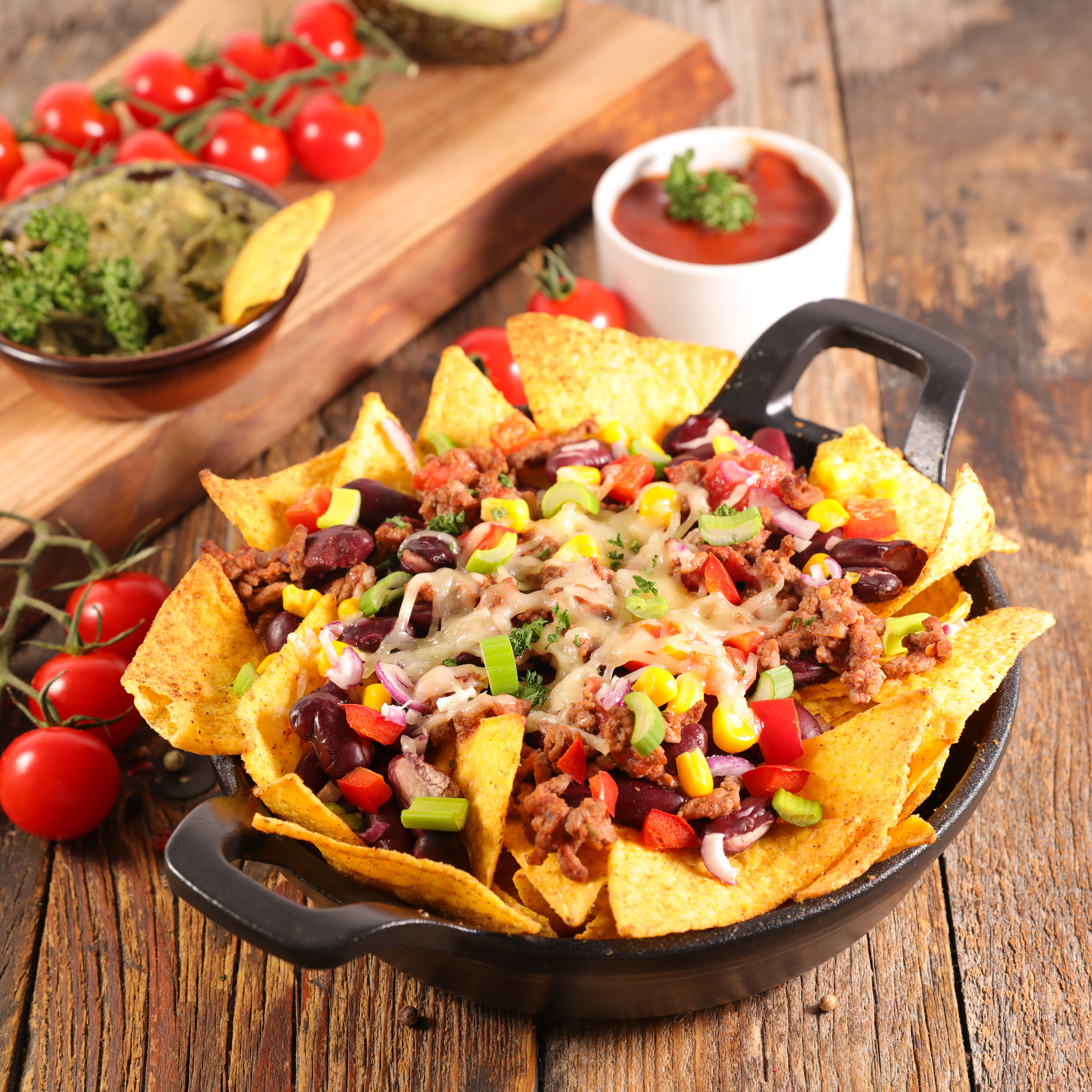 Überbackene Nachos