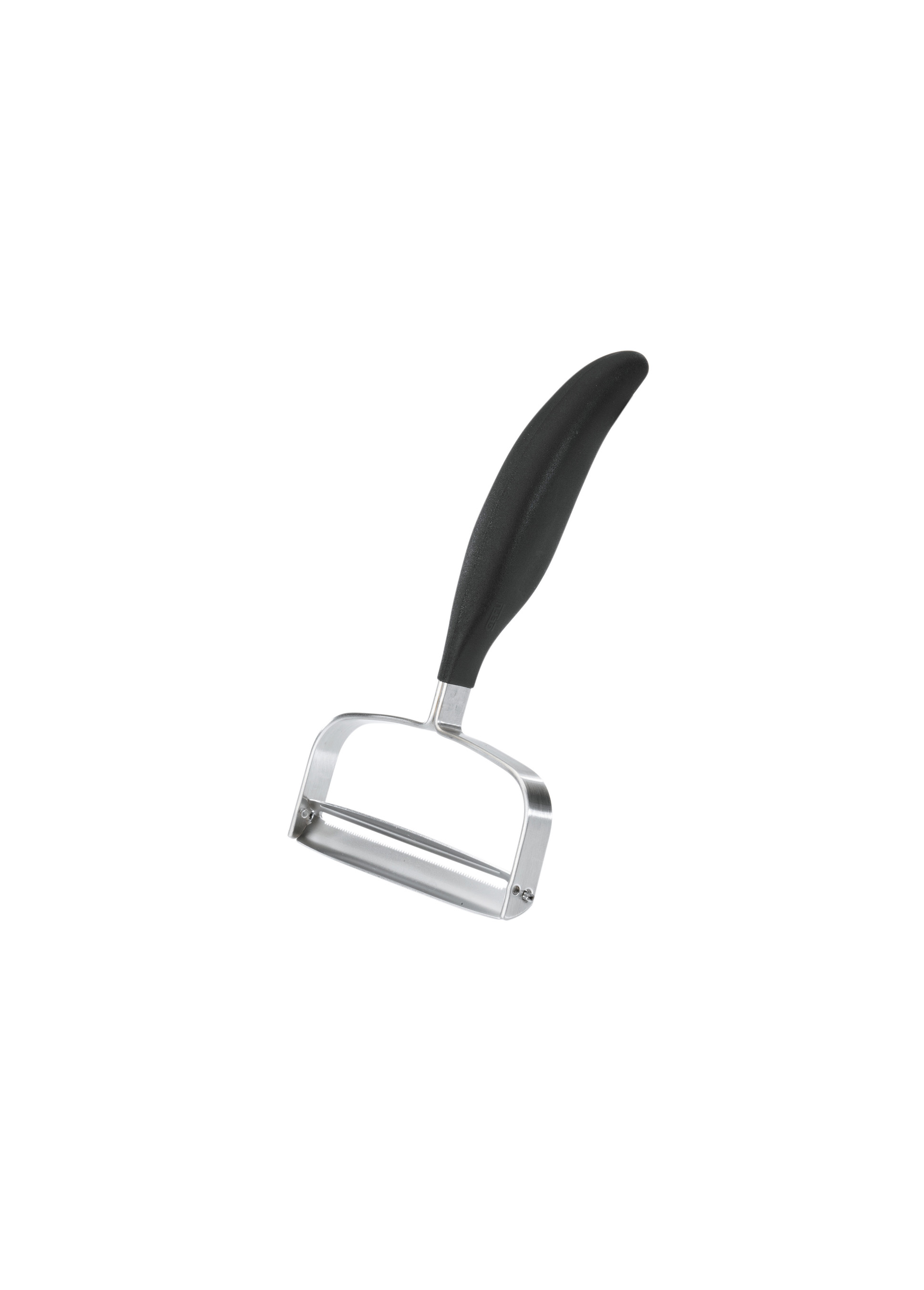 Ergonomischer Käseschneider mit Edelstahlklinge Ergonomischer Käseschneider mit schwarzem Griff und Edelstahlklinge