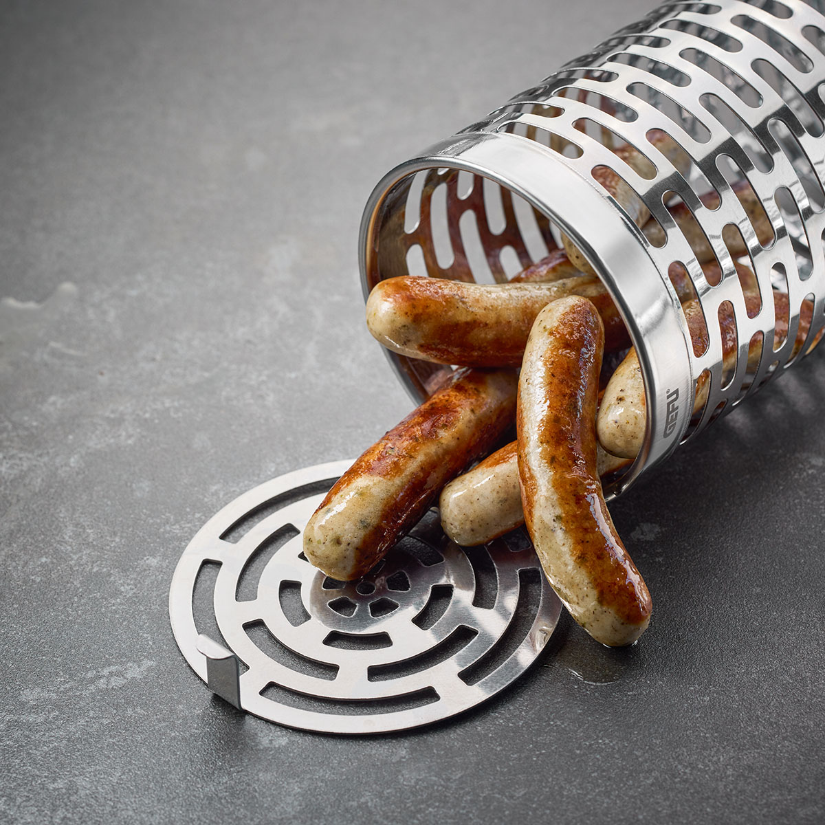 Rolling grill basket deluxe BBQ, 30,5 cm