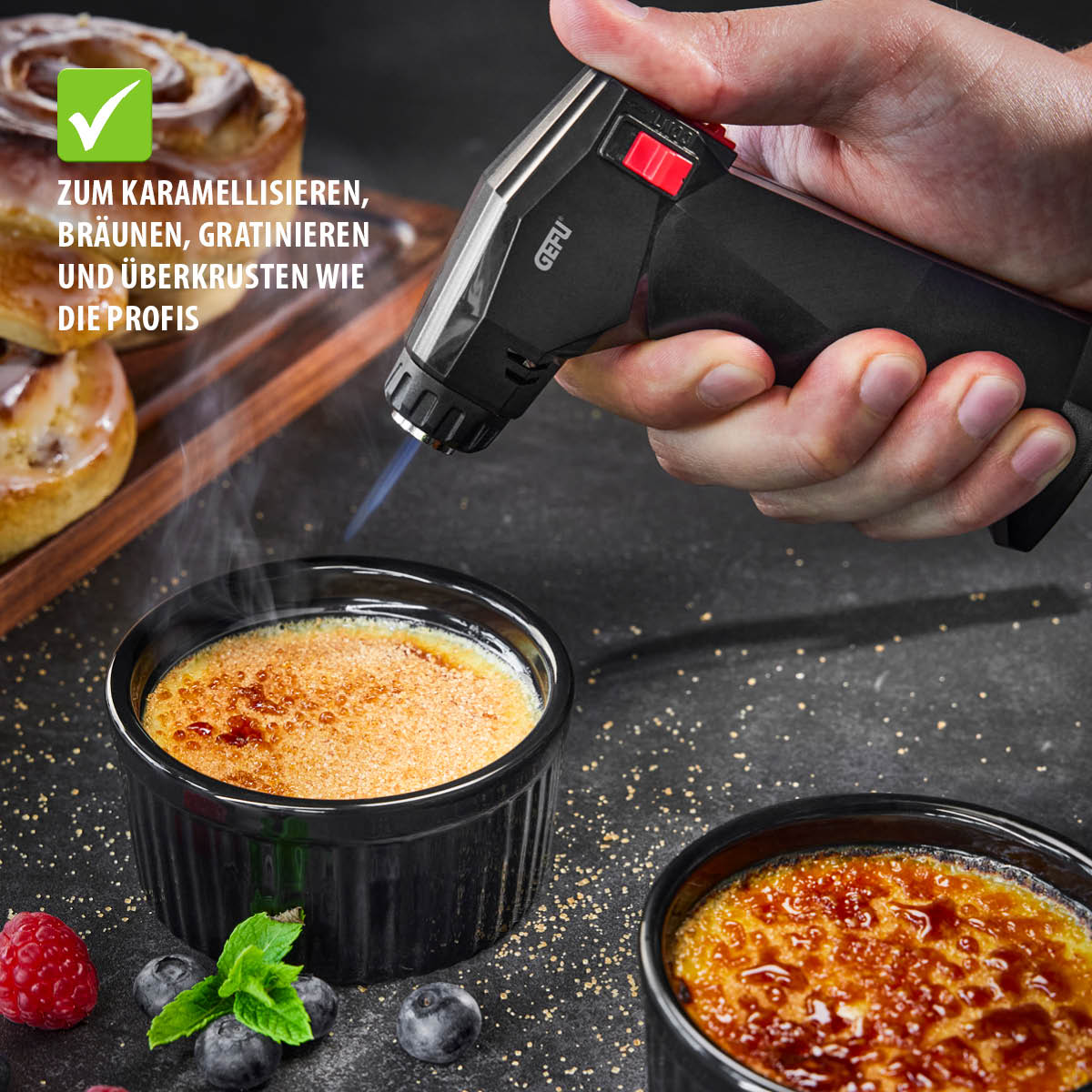 Crème Brûlée-Set ZUCA: Profi-Brenner & Schälchen