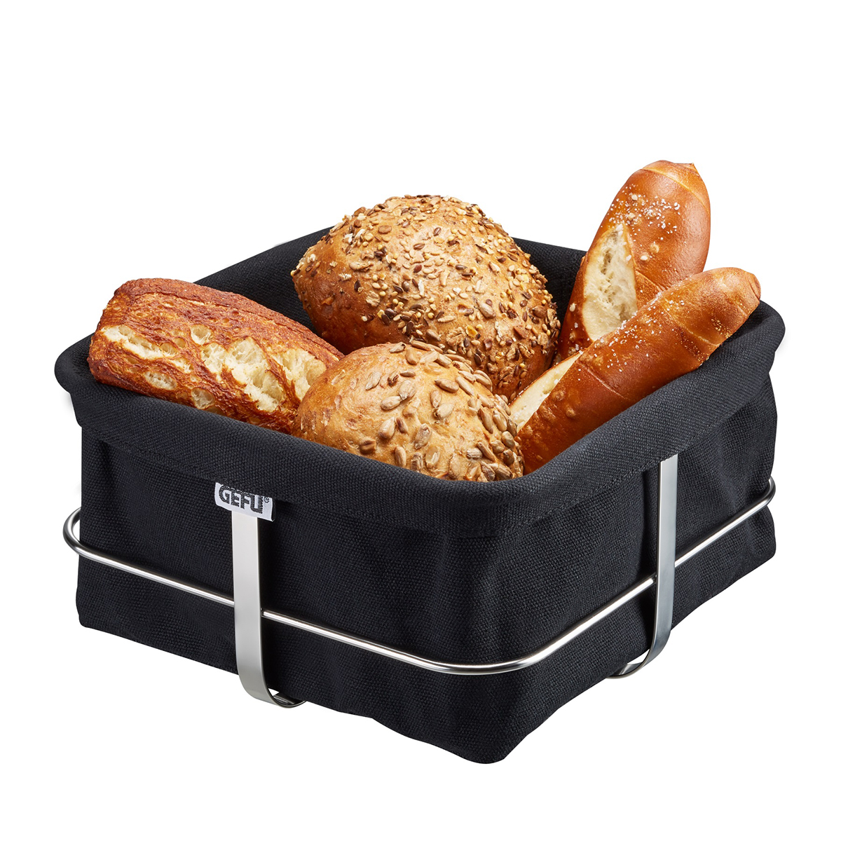 Bread Basket BRUNCH, angular, black