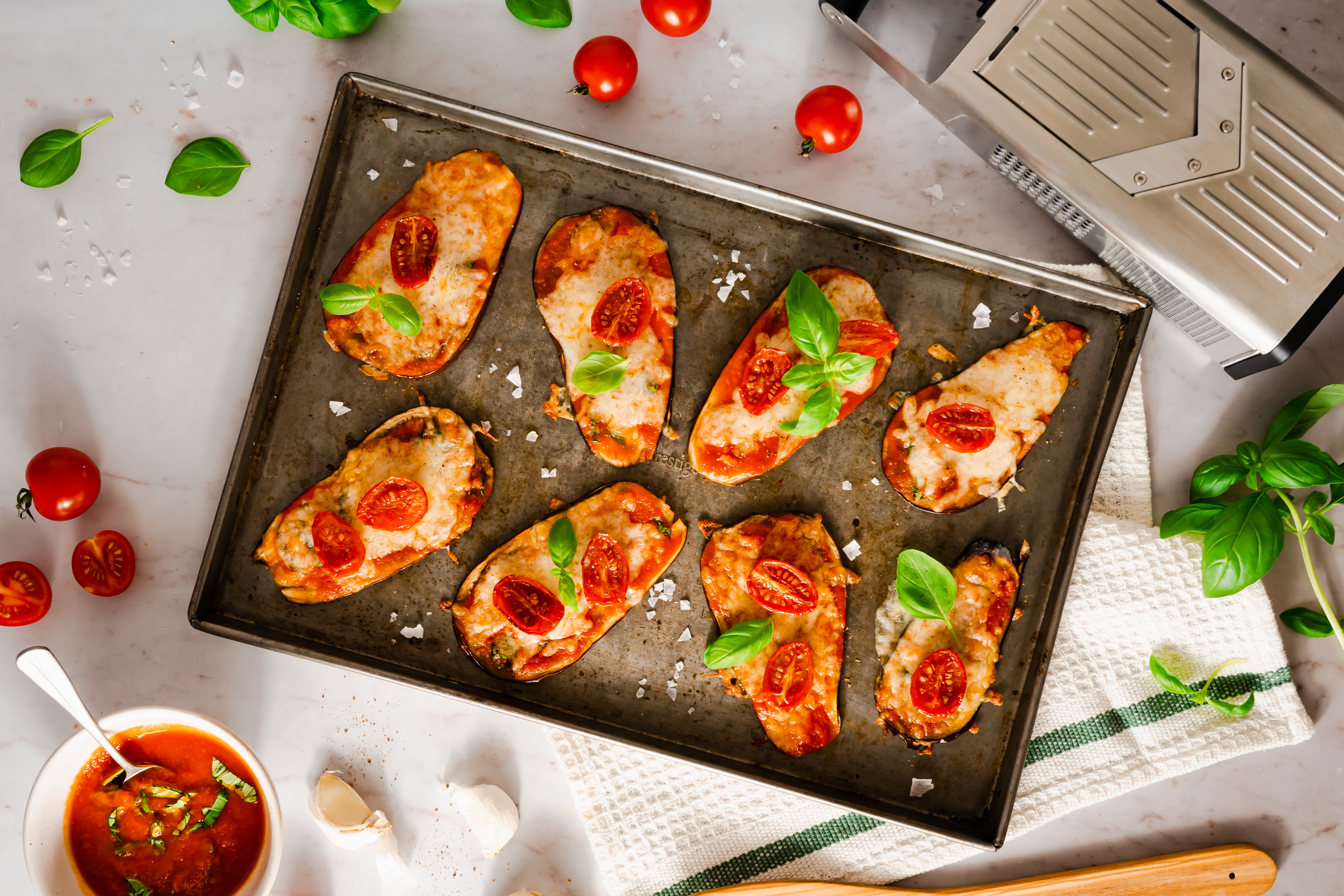 Auberginen Pizza