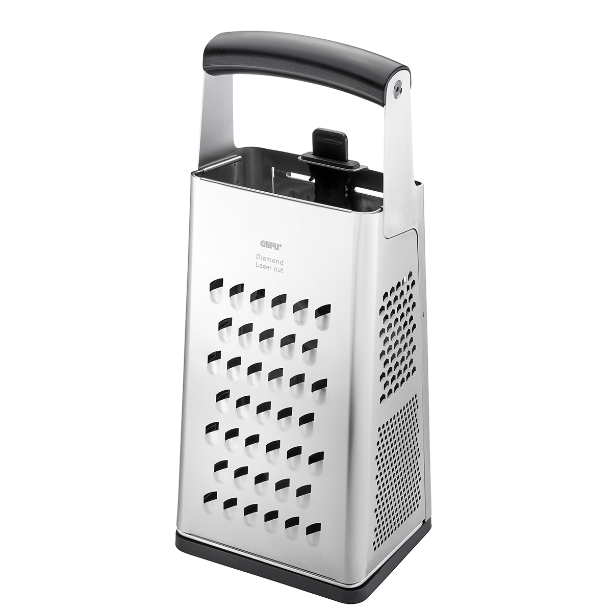 Vierkantreibe aus Edelstahl mit ergonomischem Griff Vierkantreibe aus Edelstahl mit mehreren Reibeflächen und ergonomischem Griff