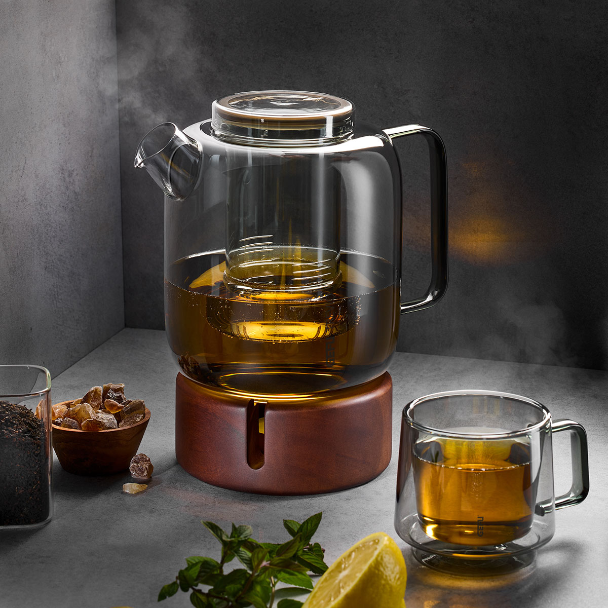 Teapot, 1.500 ml incl. teapot warmer TREVIO