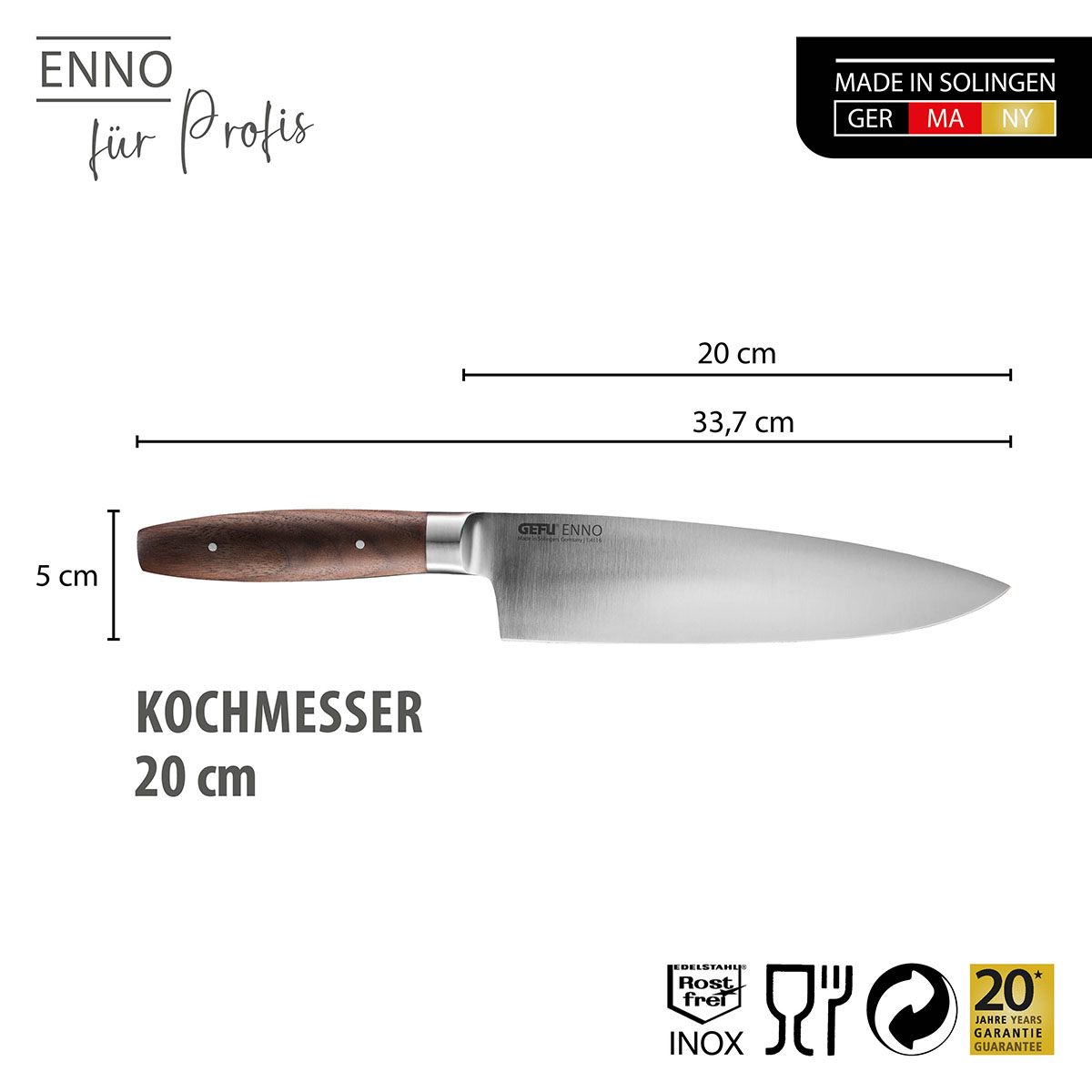 Kochmesser ENNO, 20 cm